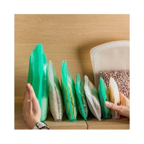 Cuisipro Silicone Seamless Reusable Bag (Green, 8 x 7-Inch, 27 fl oz)