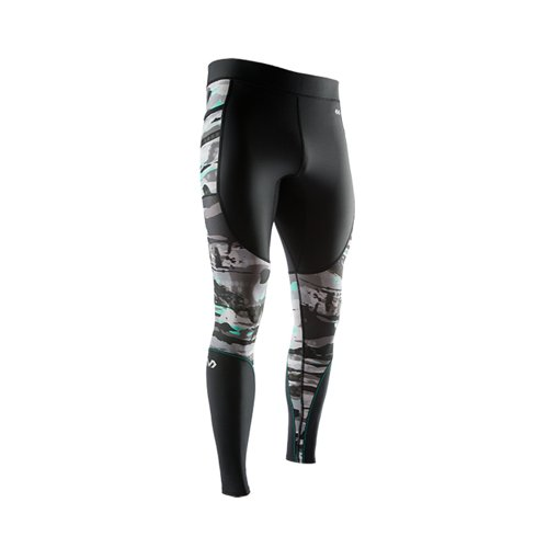 MCDAVID Men's Recovery Max Tight (Black/Hydro Camo Bright Teal - 2XL)