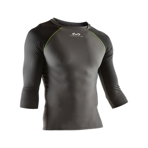McDavid 3/4 Sleeve Recovery Max Shirt (Charcoal/Black/Bright Yellow - Small)