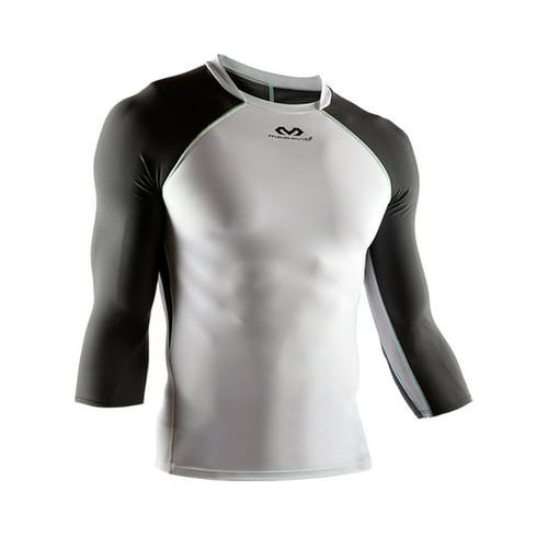 McDavid 3/4 Sleeve Recovery Max Shirt (White/Charcoal/Bright Teal - 2XL)