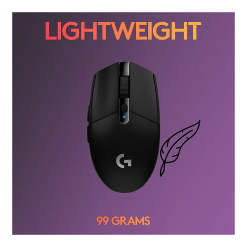 Logitech G305 Lightspeed Wireless Gaming Mouse (Black)