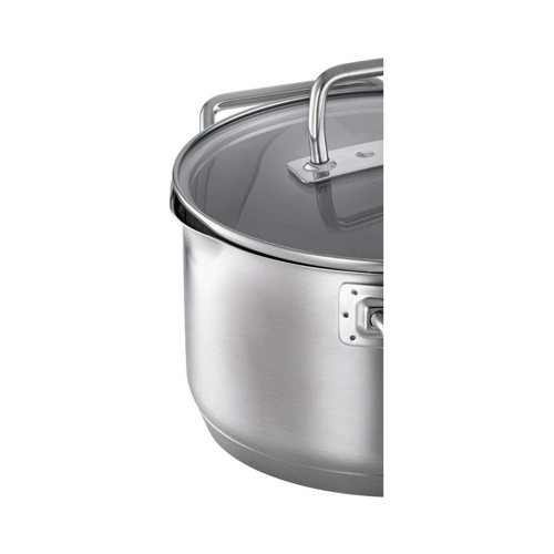 Rosle Expertiso Stainless Steel High Casserole Pot with Glass Lid (6.3-Inch)