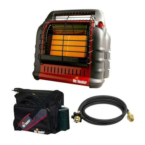 Mr. Heater Portable Big Buddy Propane Heater with 10-Feet Propane Hose Bundle