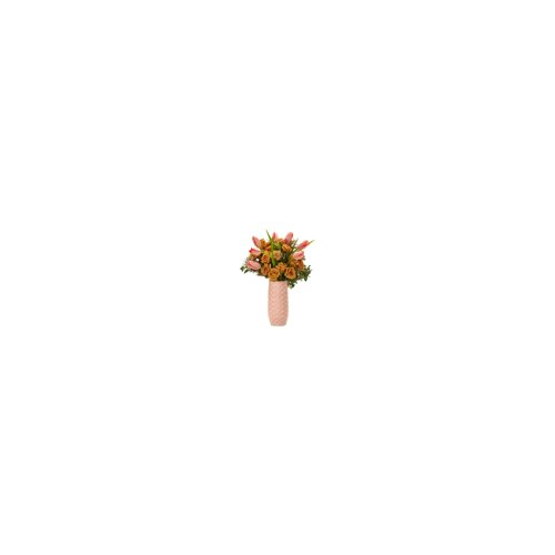Amaranth 10-Inch Floral Care Shock Resistant Smarter Vase (Blush Pink)