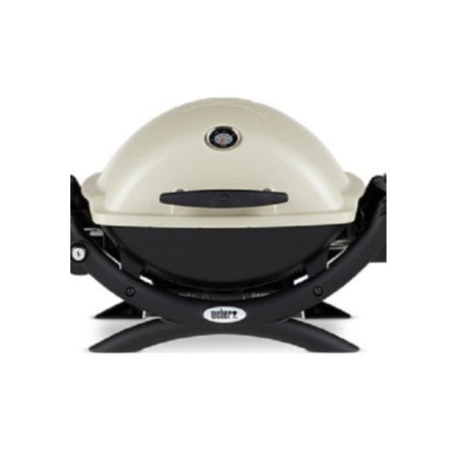 Weber Q1200 Liquid Propane Grill (Titanium) Starter Bundle