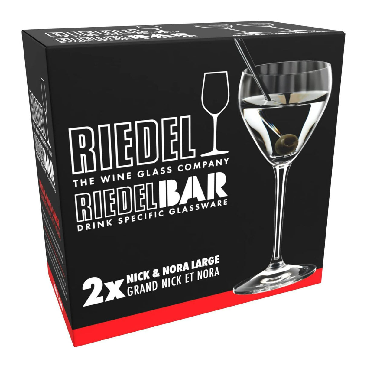 Riedel Drink Specific Nick and Nora Large Machine-Made Crystal Glassware(2-Pack)