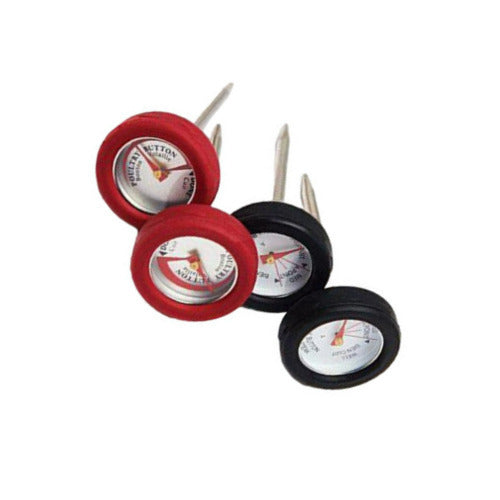 Broil King 61138 4.75-inch Mini Thermometers (Black and Burgundy, 4-Pack)