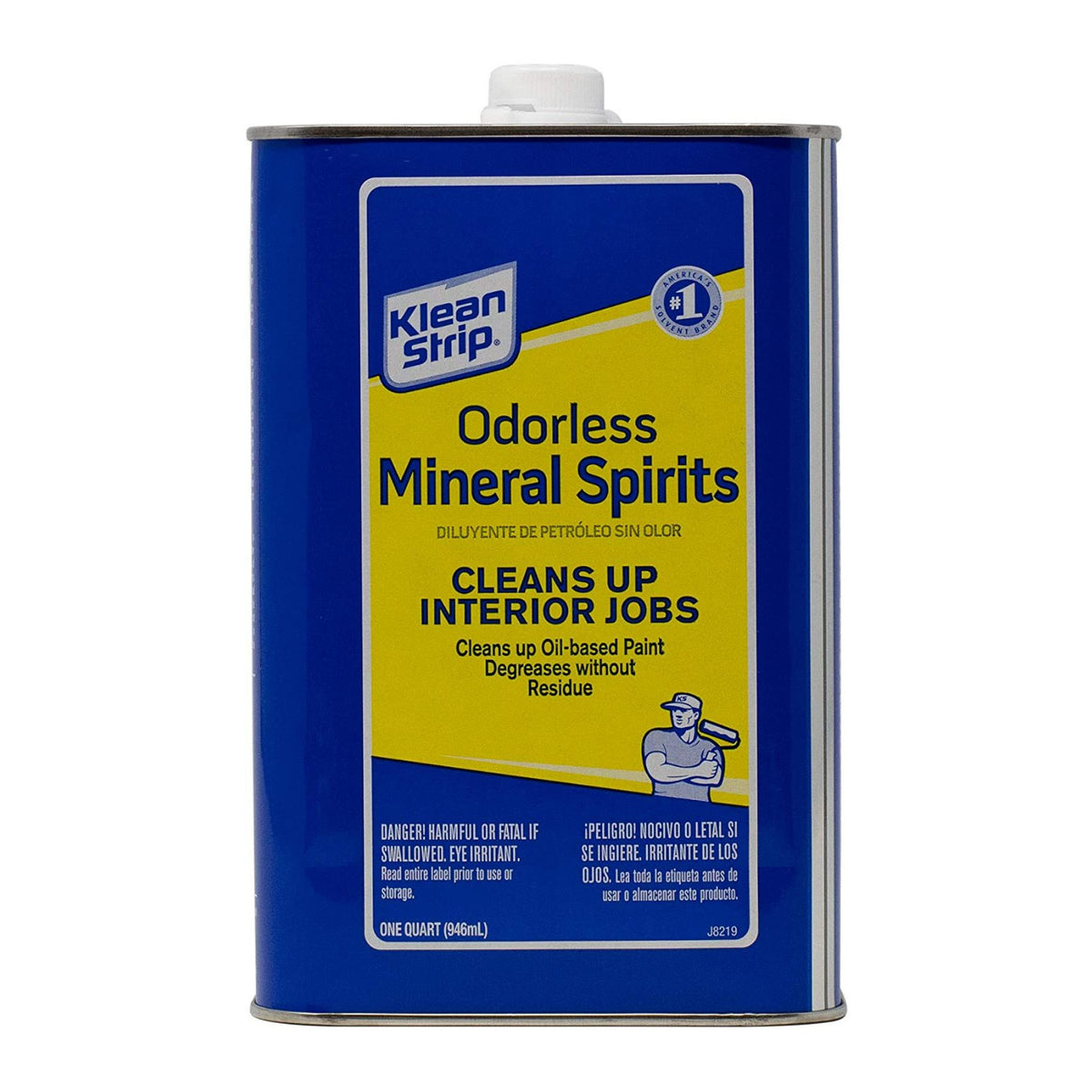 Klean-Strip QKSP94005CA 1 Quart Odorless Mineral Spirits for Interior Jobs