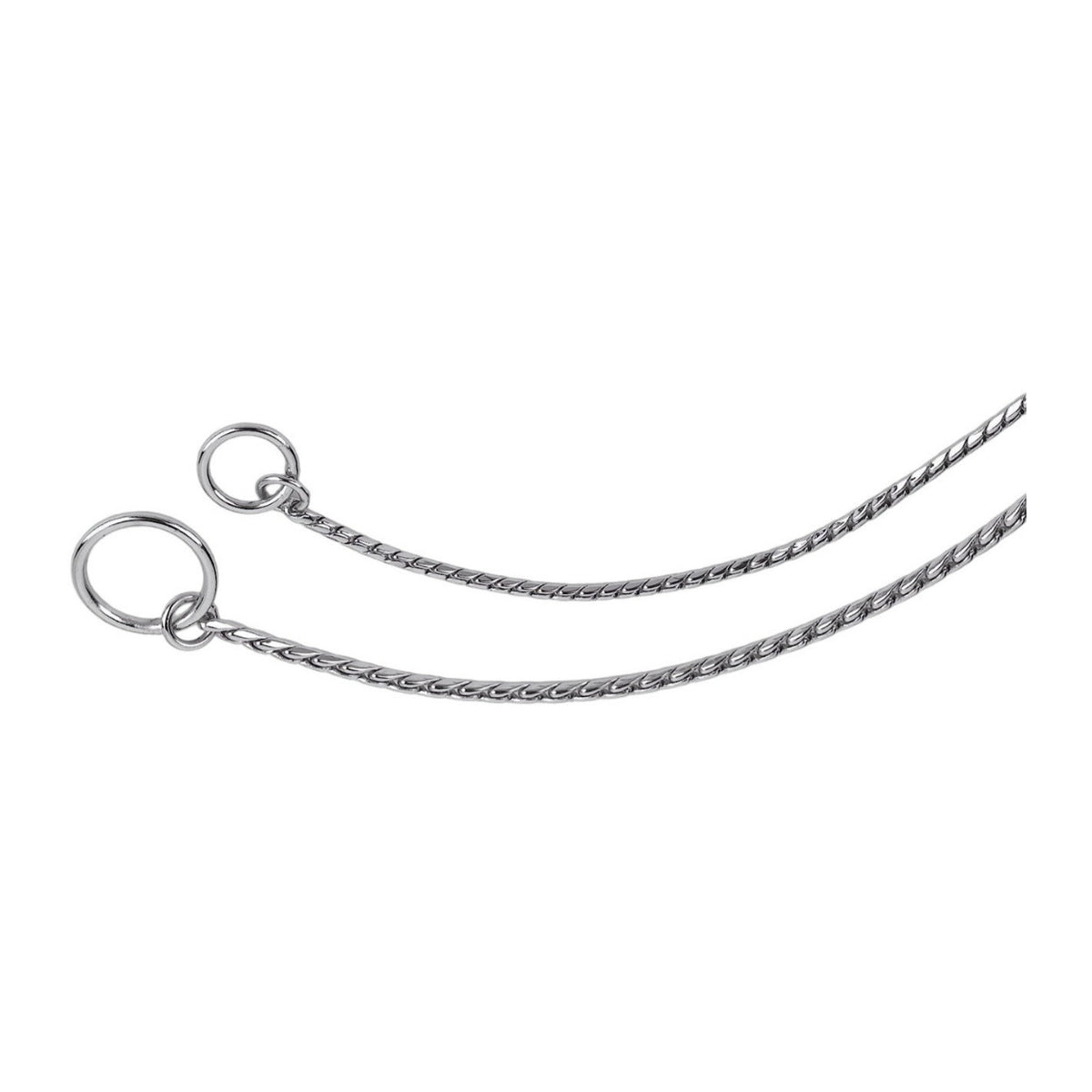 Guardian Gear 18-Inch X-Fine Snake-Chain Dog Collar with Slip-On Closure(Chrome)