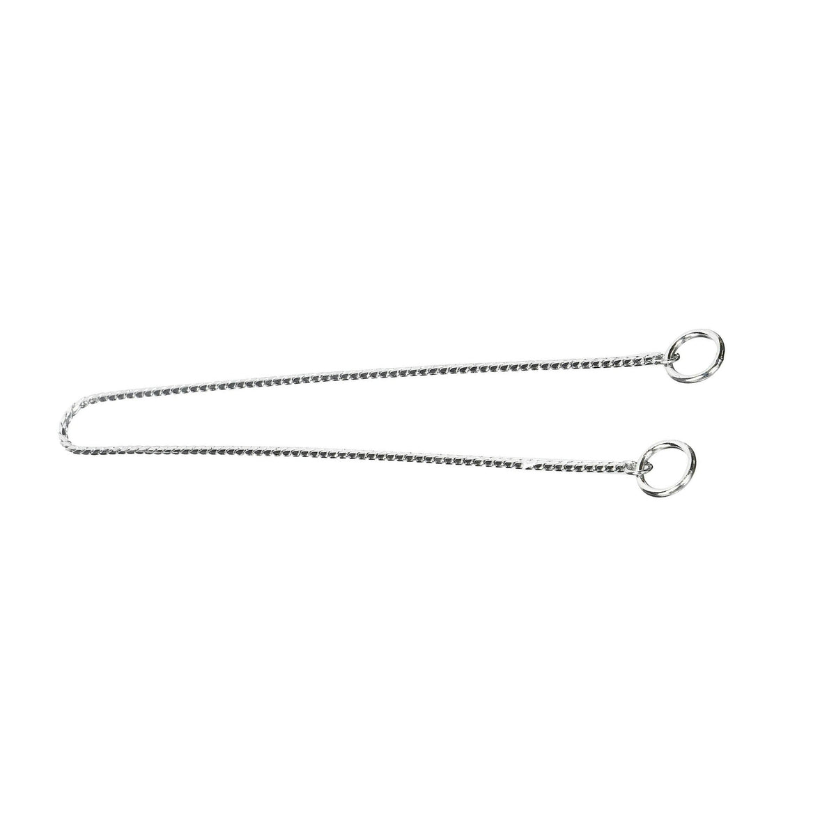 Guardian Gear 18-Inch X-Fine Snake-Chain Dog Collar with Slip-On Closure(Chrome)