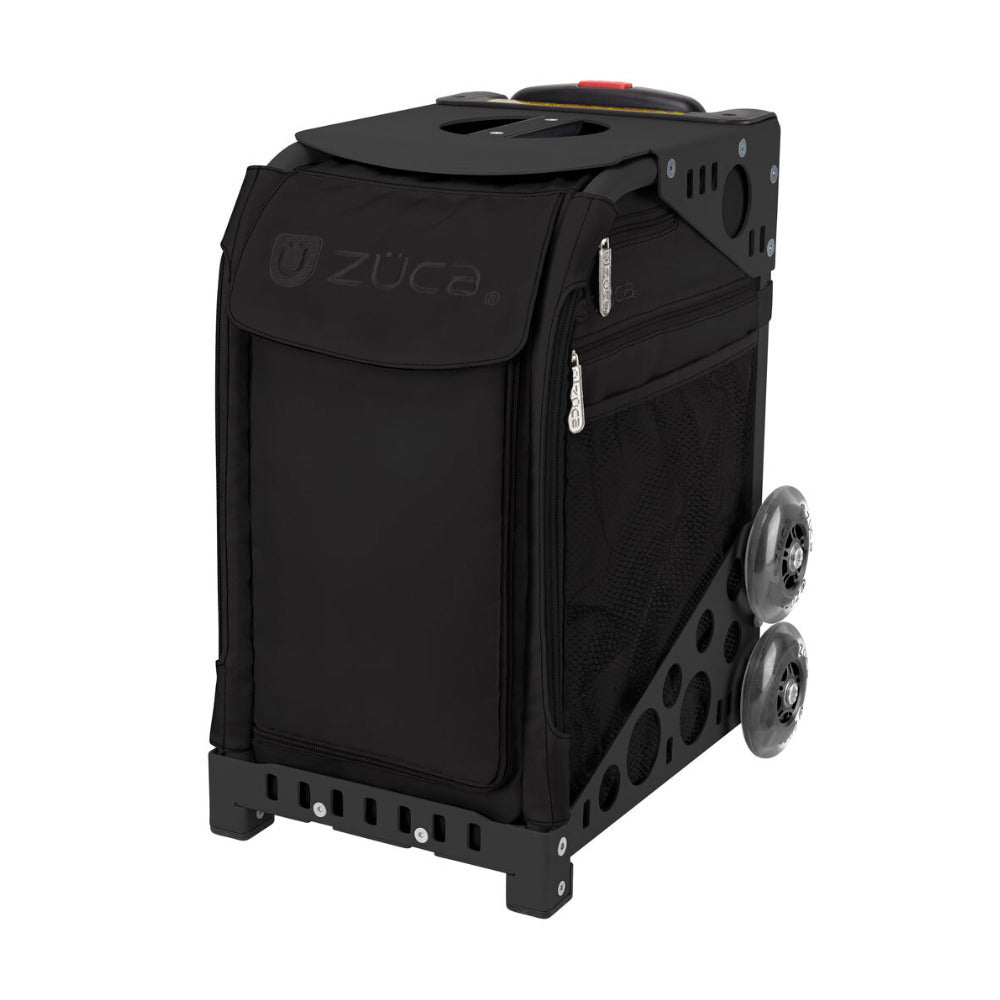 Zuca Sport Stealth Insert Bag (Black) and Black Frame with Flashing Wheels