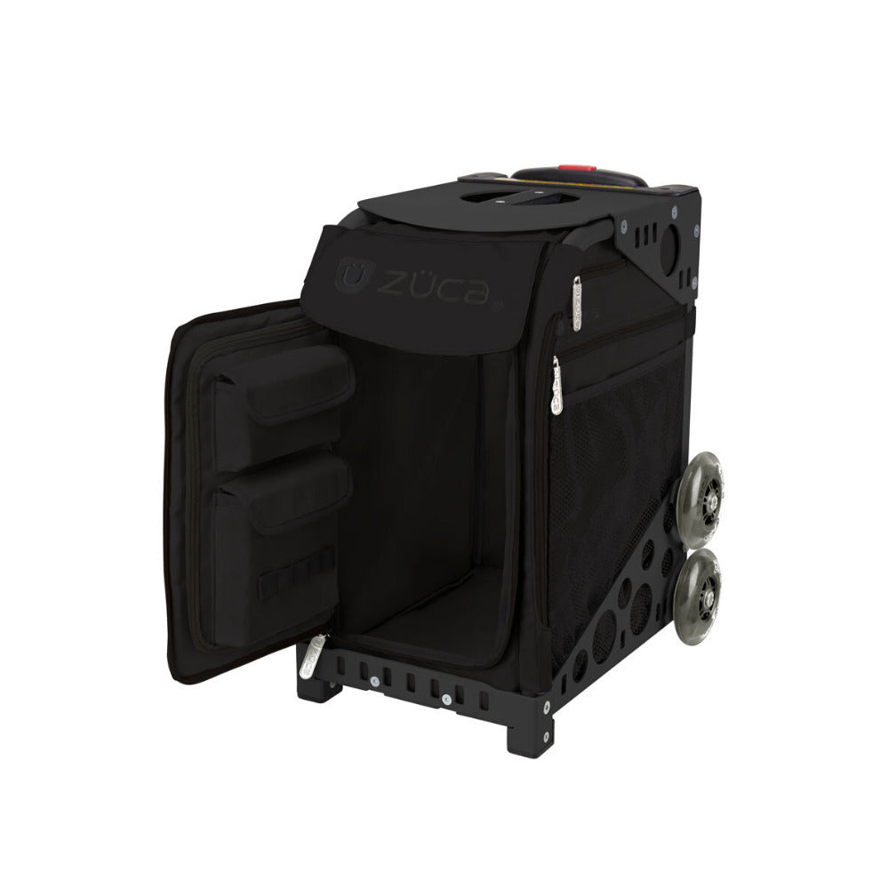 Zuca Sport Stealth Insert Bag (Black) and Black Frame with Flashing Wheels