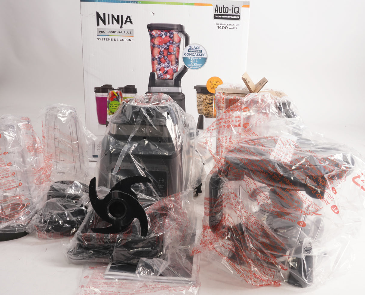 Ninja Professional Plus Kitchen System with Auto IQ 1400 Wp 5 Smoothies Function (Used)