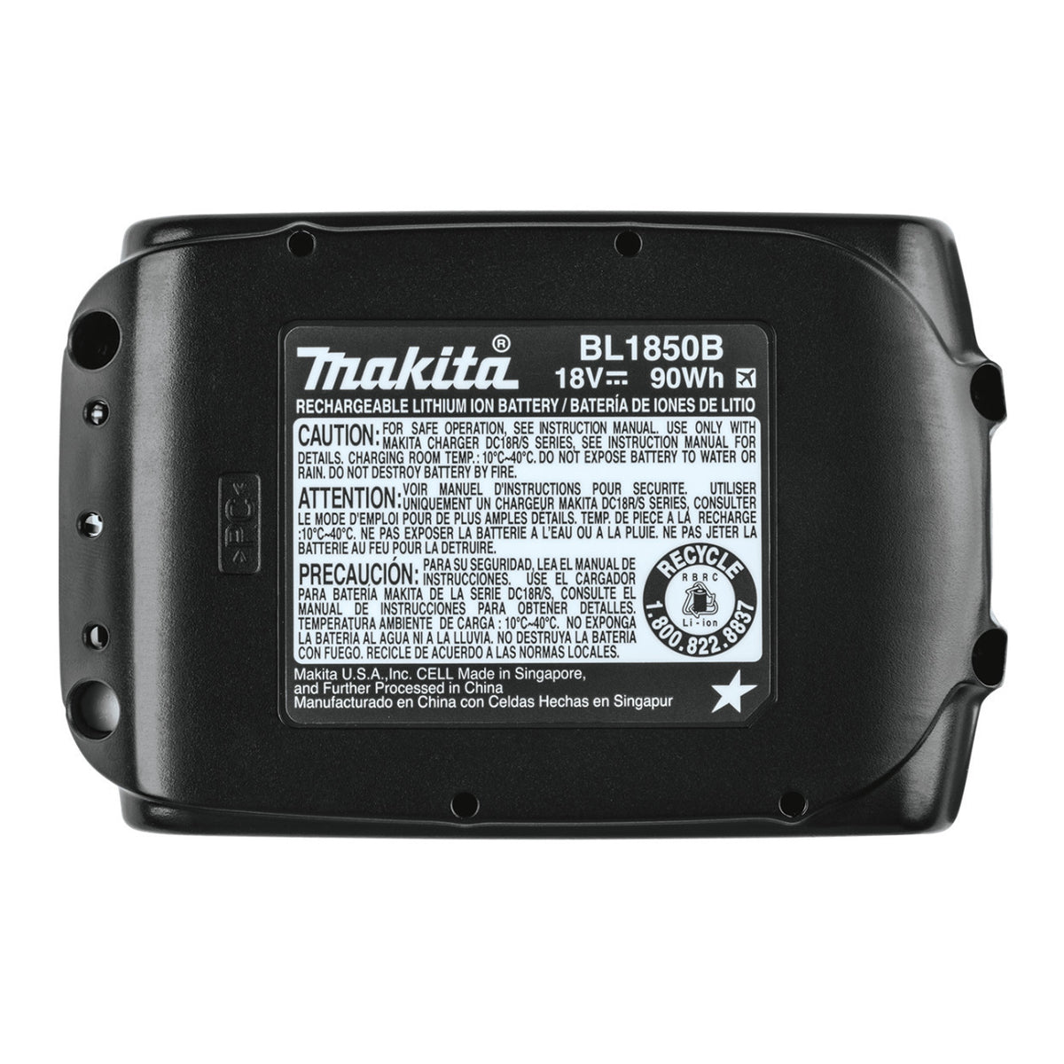 Makita BL1850B-2 18V LXT Lithium-Ion 5.0Ah Battery, 2/pk, Black