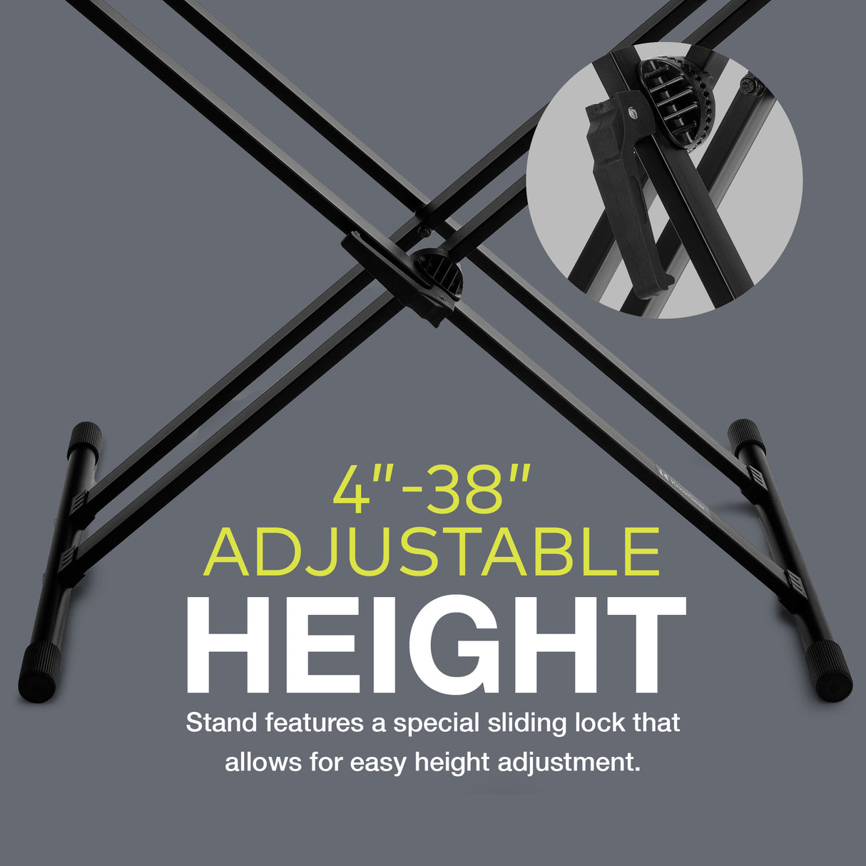 Knox Gear Adjustable Double X Keyboard Stand