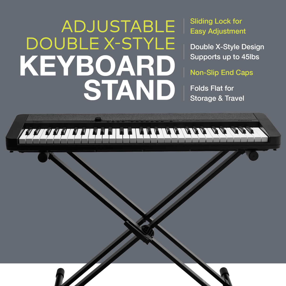 Knox Gear Adjustable Double X Keyboard Stand