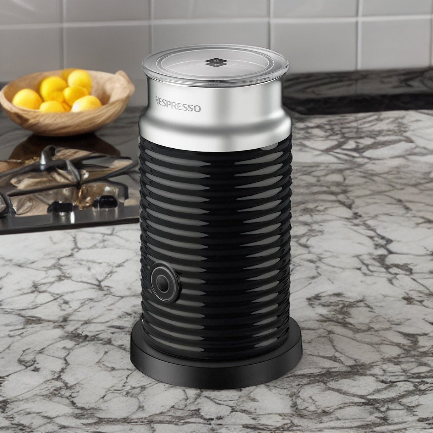 Nespresso Aeroccino 3 One-Touch Non-Stick Milk Frother (Black)