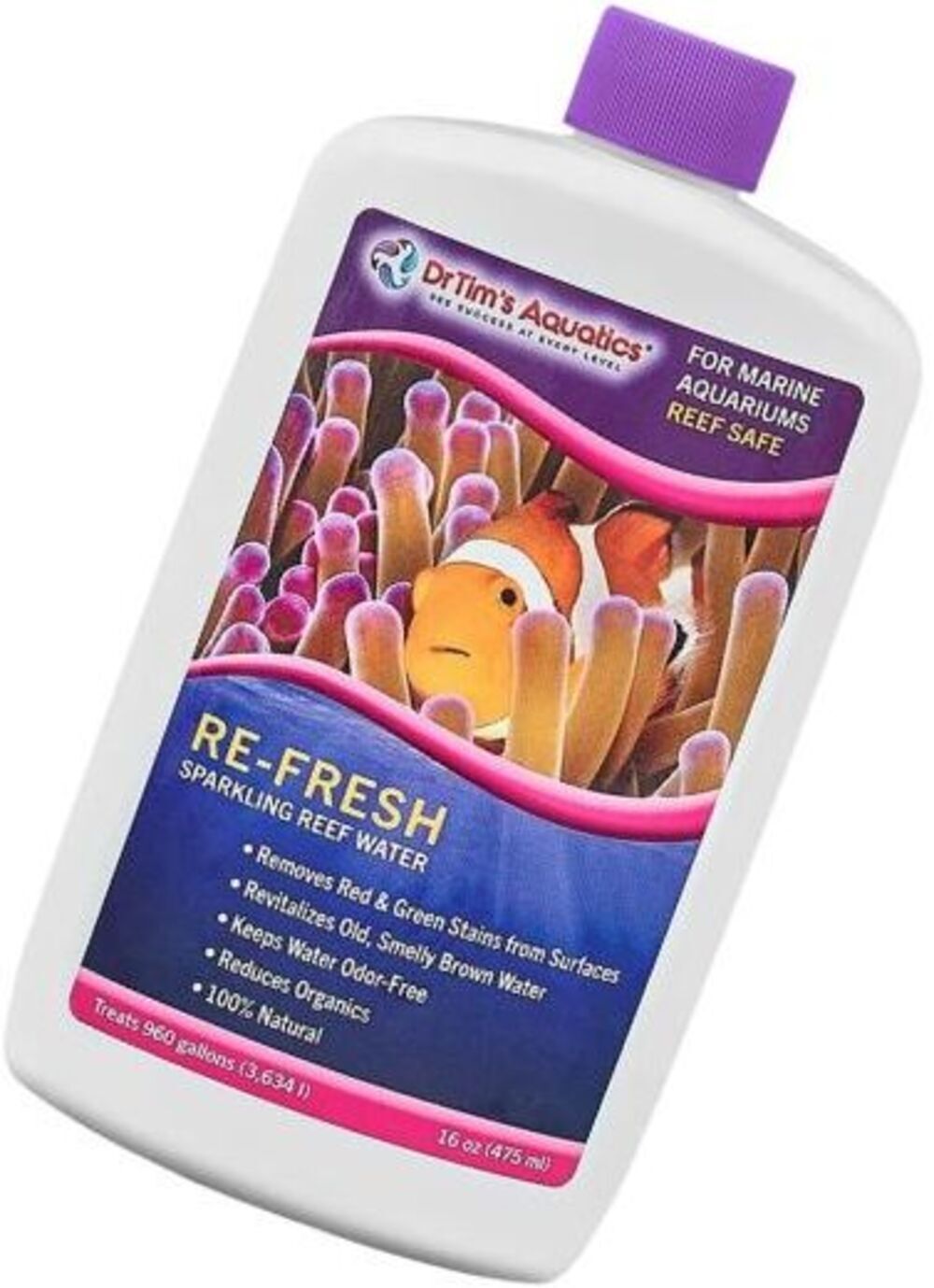DrTim Natural Fish Tank Sanitizer & Revitalizer Conditioner Solution 16oz