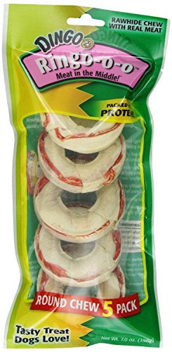 Dingo Ringo Rawhide Treats (Ringo-o-o), Pack of 4