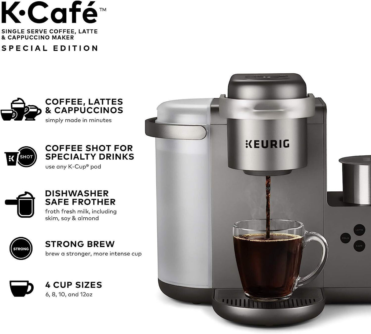 Keurig K-Cafe Special Edition Single Serve Pod Coffee Latte and Cappuccino Maker