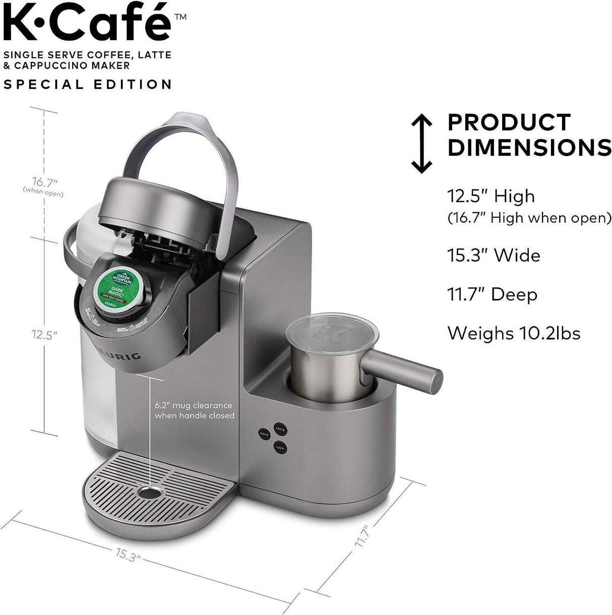 Keurig K-Cafe Special Edition Single Serve Pod Coffee Latte and Cappuccino Maker