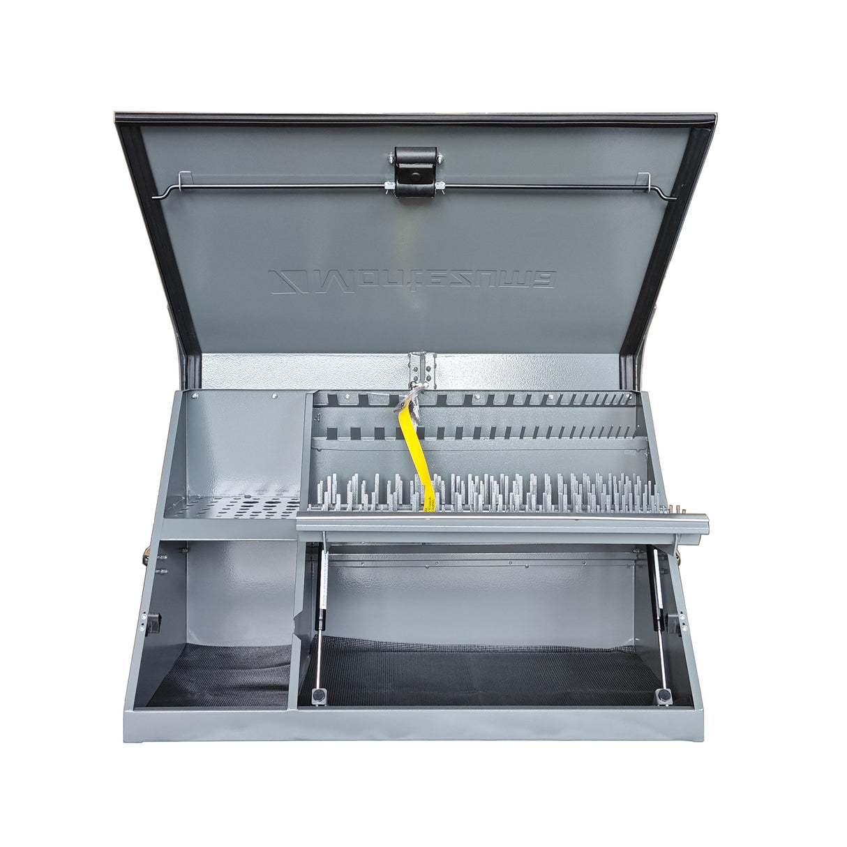 Montezuma XL450G 36 x 17 inch Triangle Toolbox (Steel, Textured Light Gray)