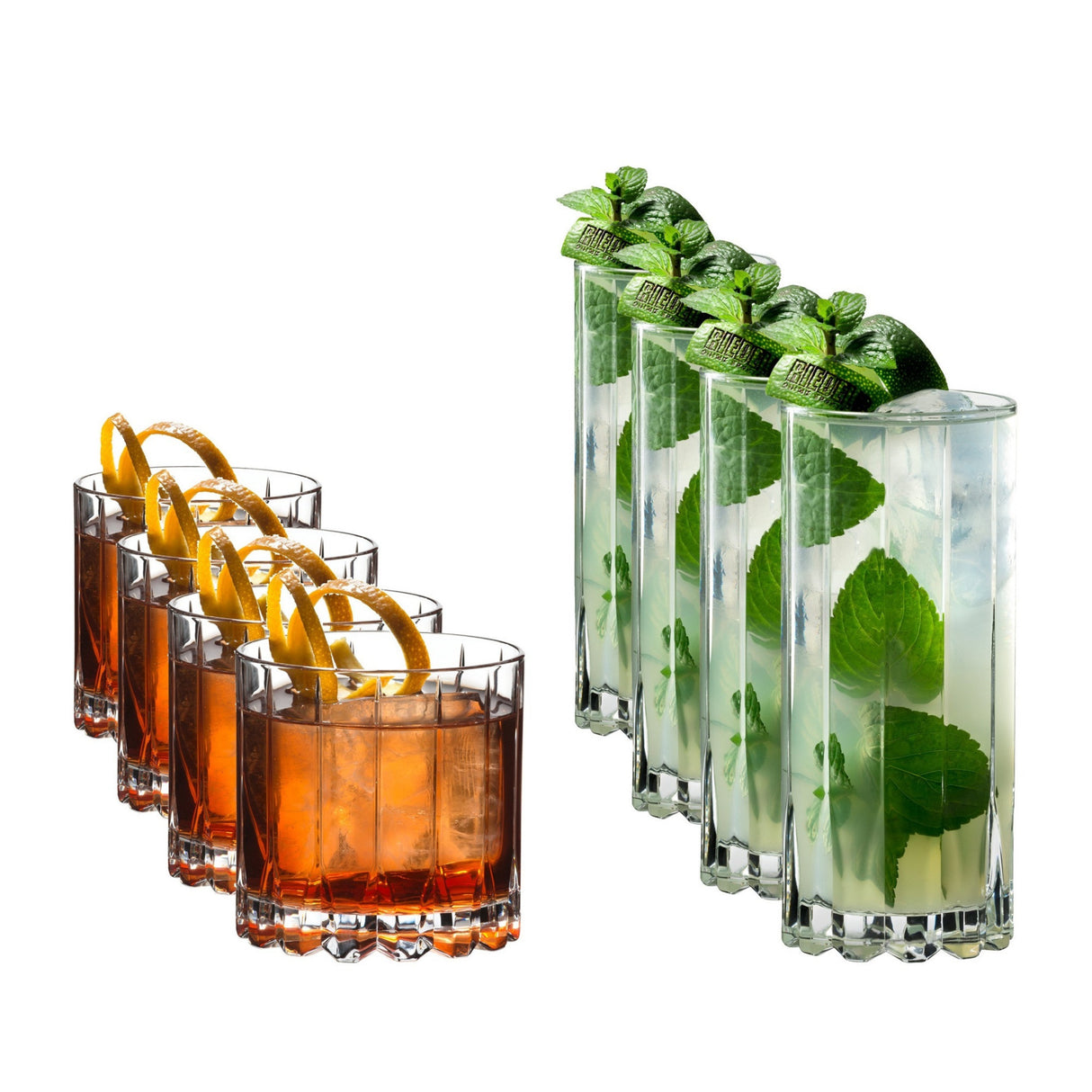 Riedel Drink Specific Glassware Rocks and Highball Set of 16 w/Aerator and Cloth