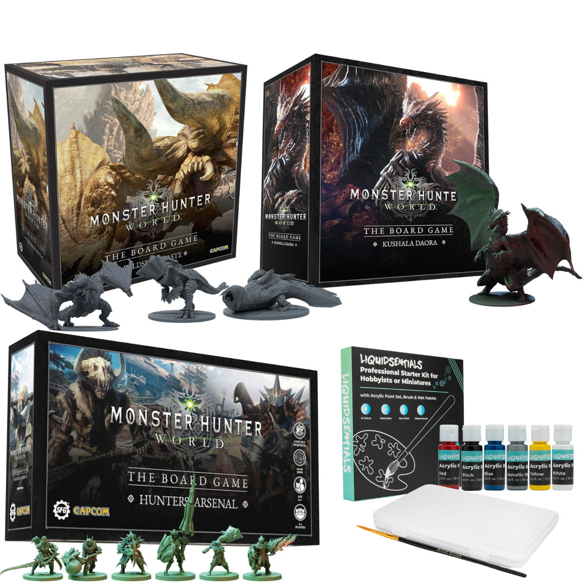 Steamforged Games Monster Hunter World Wildspire Waste Core Board Game Bundle
