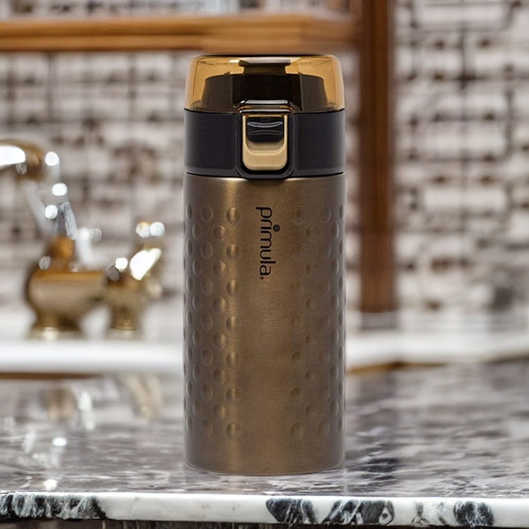 Primula Hamilton Water Bottle Single Serve Double Wall, 12 oz, Brown