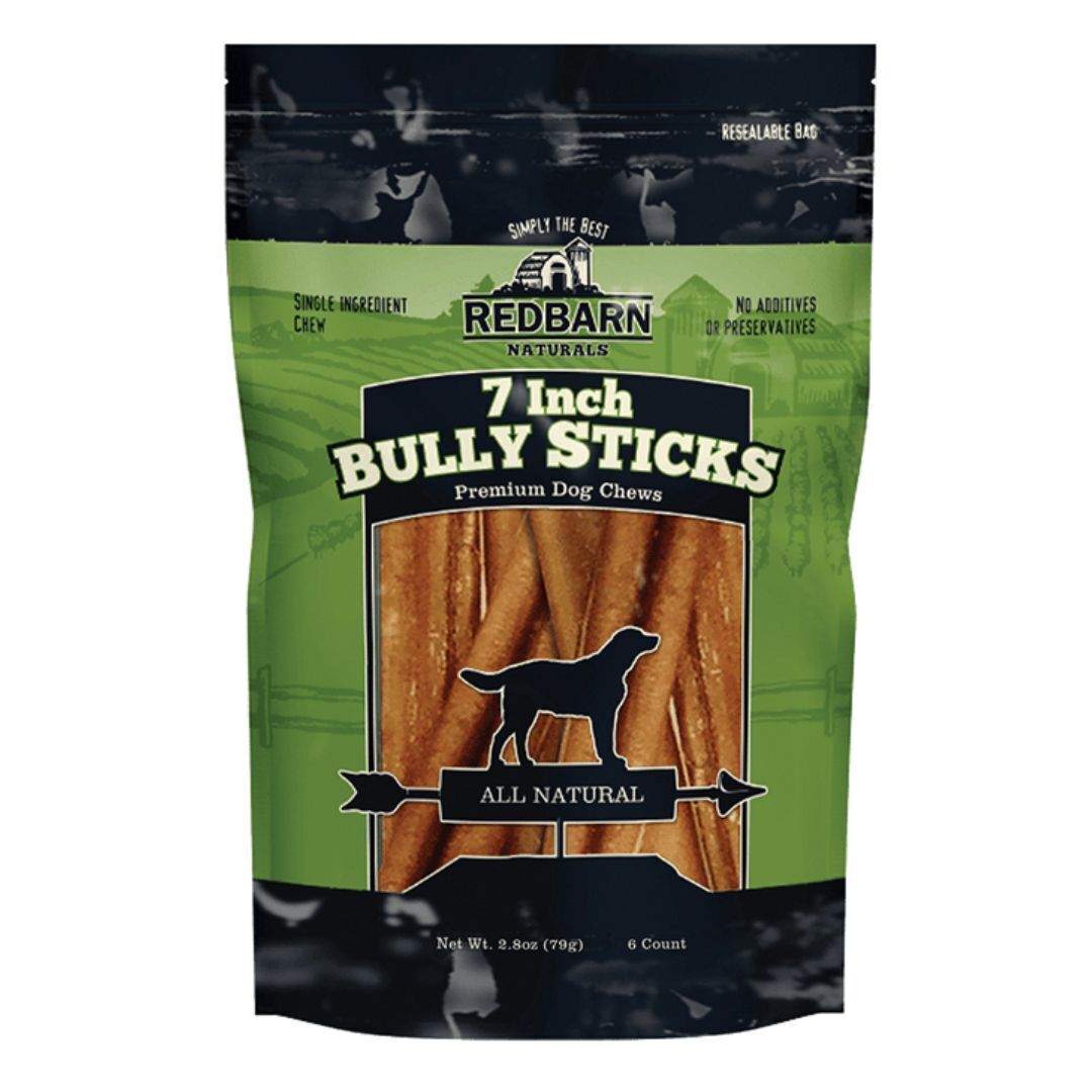 Redbarn All Natural 7 Inches Bully Sticks for Dogs 6 Count