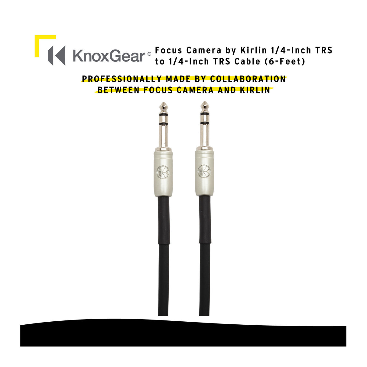 Knox Gear 1/4in TRS to 1/4inTRS Cable (6-Feet)