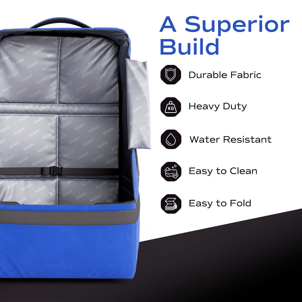 Koah Car Seat Backpack for Air Travel - Portable and Waterproof Design (Dark Blue)