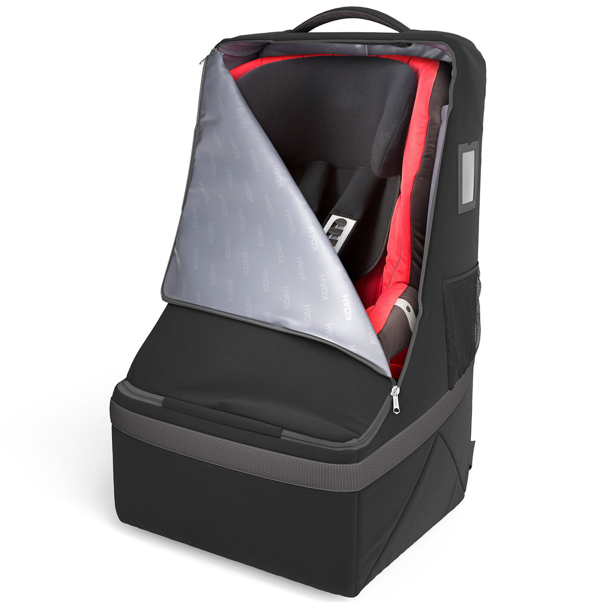 Koah Car Seat Backpack for Air Travel - Portable and Waterproof Design (Black)