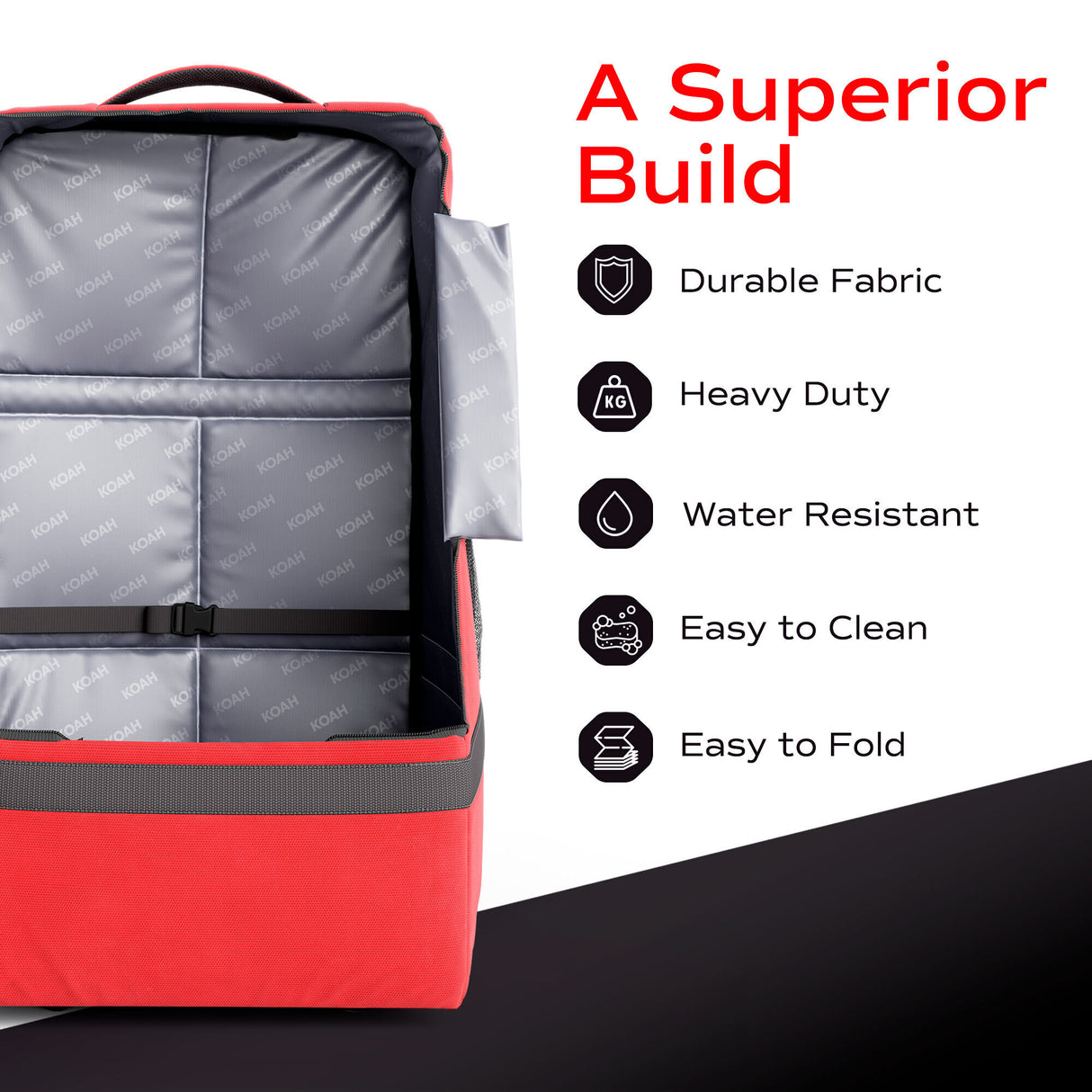 Car seat Backpack for air travel Car seat travel bag (Red)