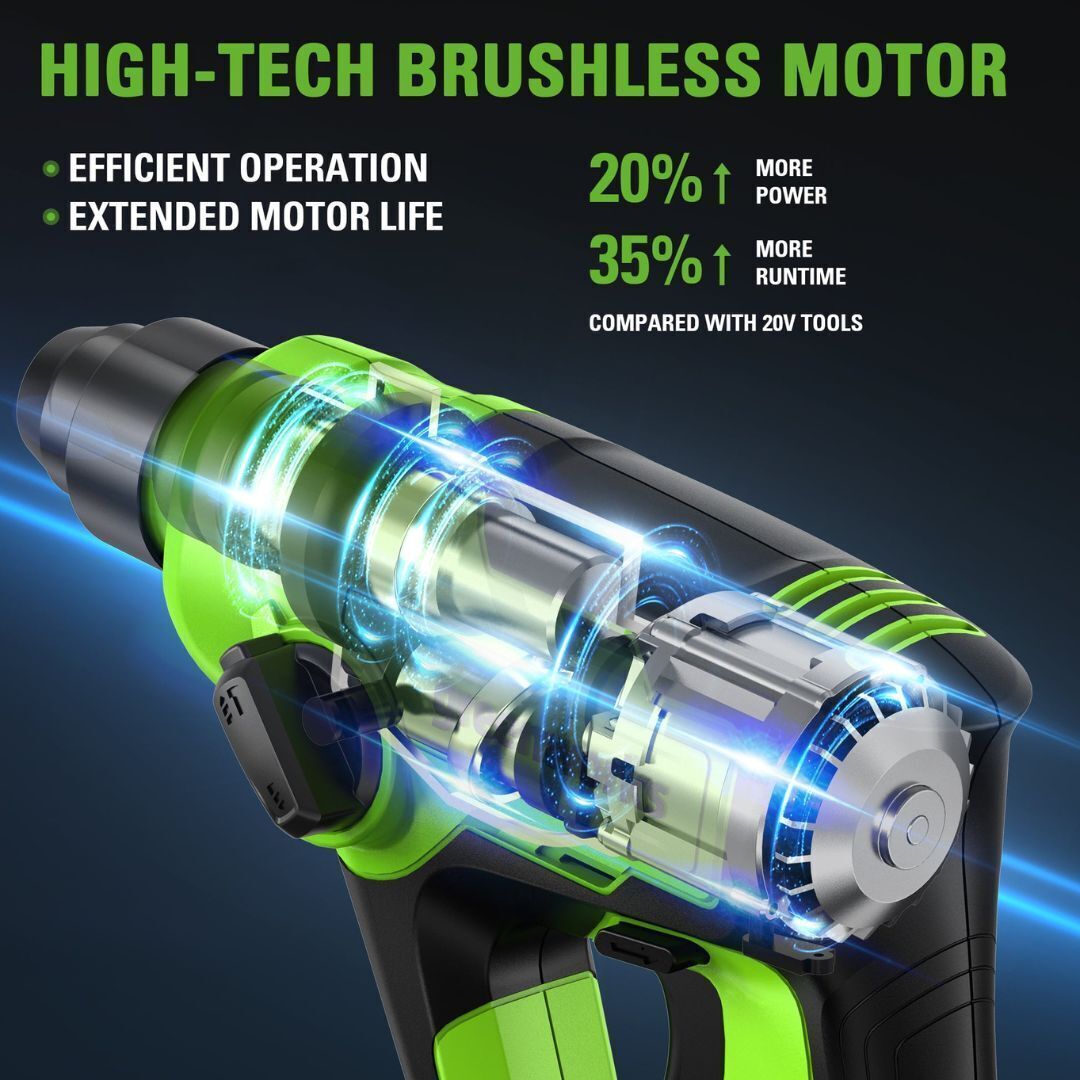 Greenworks 24V Brushless Cordless Drill Impact Driver Combo Kit