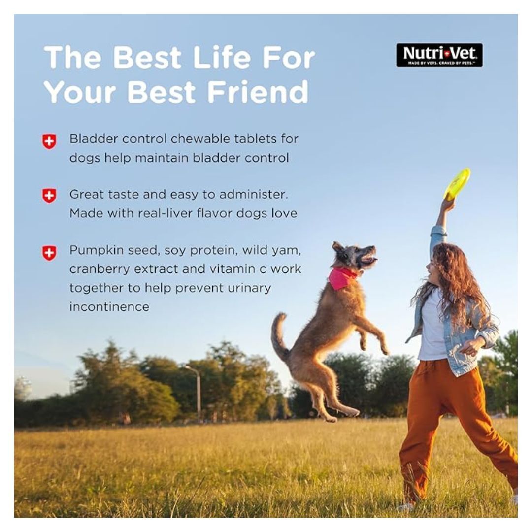 Nutri-Vet Bladder Control Supplement for Dogs 90 Chewable Tablets