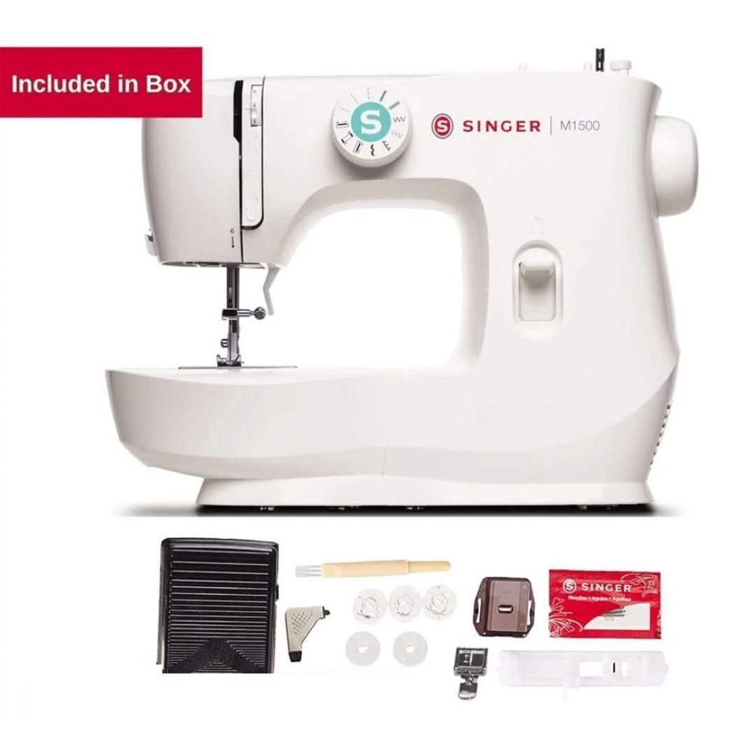 Singer M1500 Mechanical Sewing Machine with 57 Stitch Applications and Four-Step Buttonhole