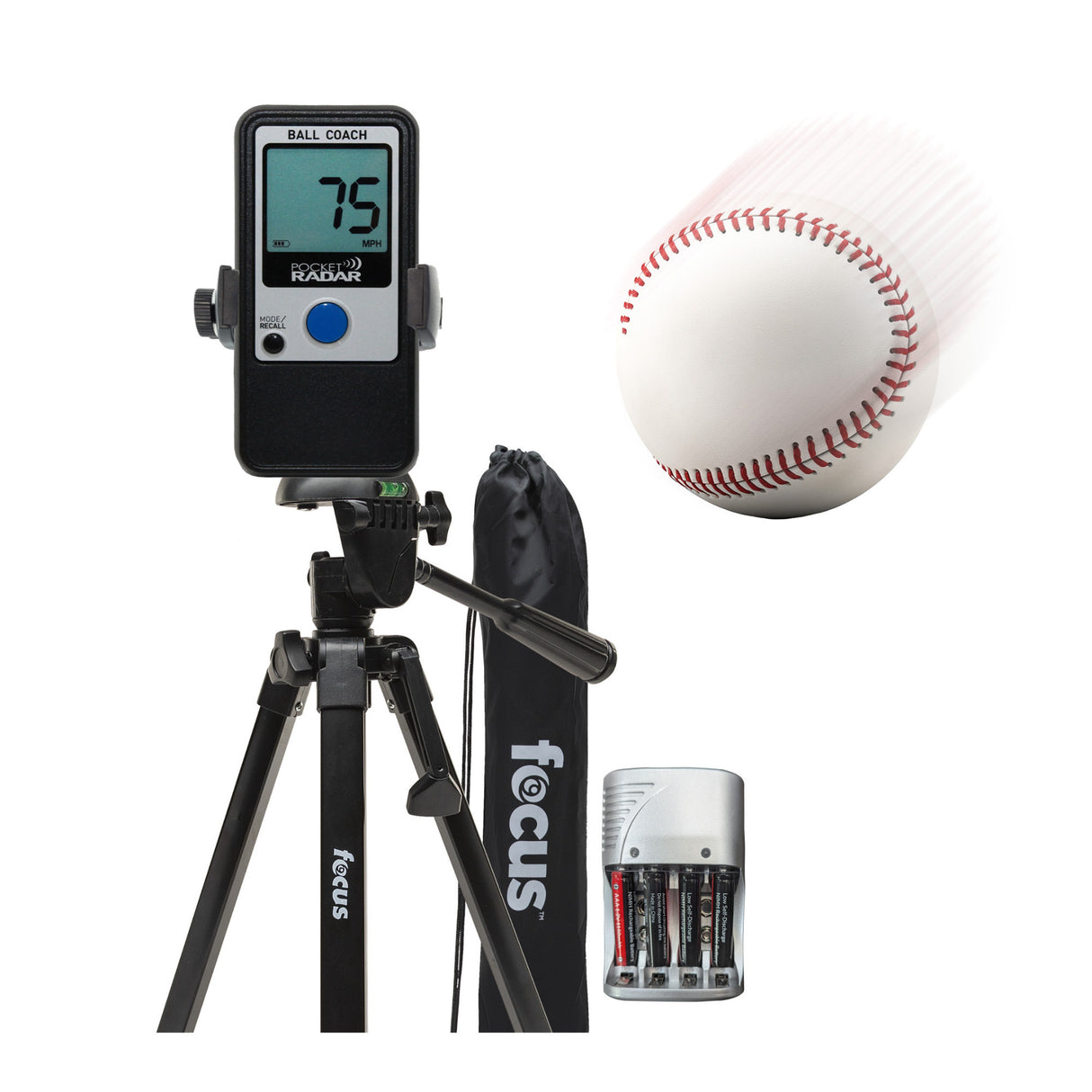 Pocket Radar Ball Coach/Pro-Level Speed Training Tool with Accessory Bundle