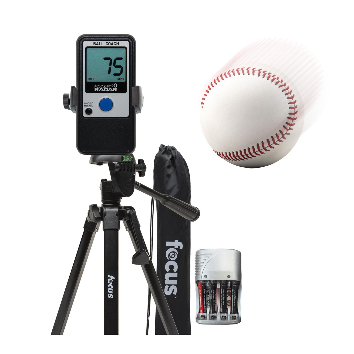 Pocket Radar Ball Coach/Pro-Level Speed Training Tool with Accessory Bundle
