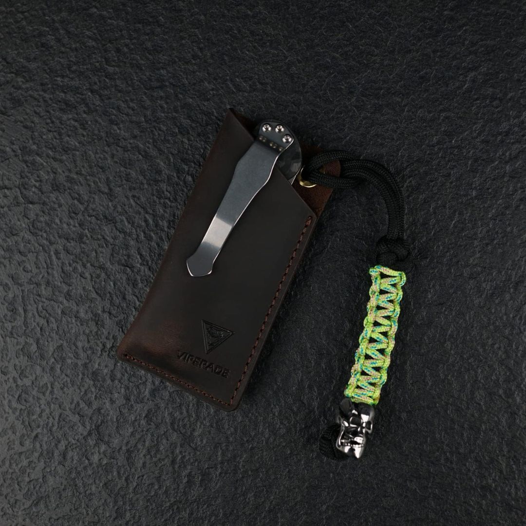 VIPERADE PJ11 Leather EDC Pocket Slip for Folding Knife, Mini Knife/Flashlight/Multitool