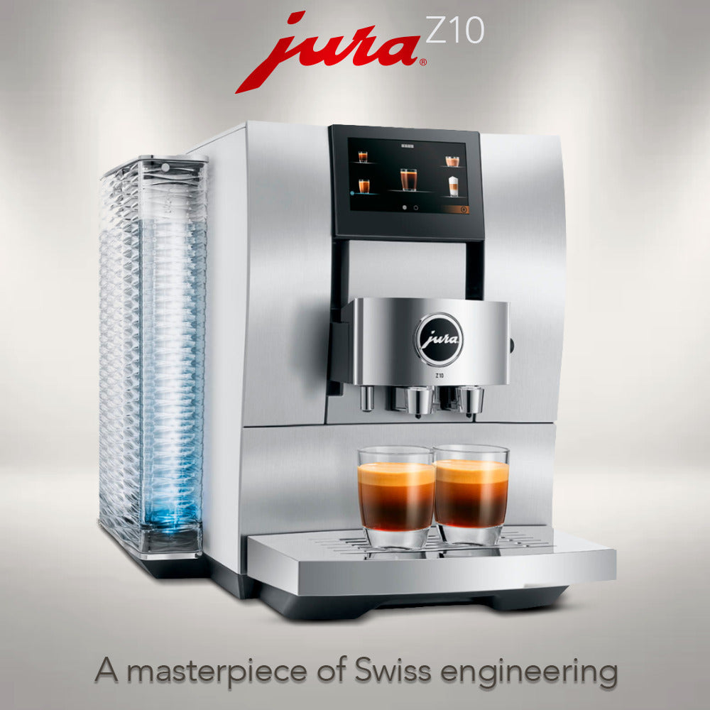 Jura Z10 Coffee Machine for Hot and Cold Coffee (Aluminum White) Bundle
