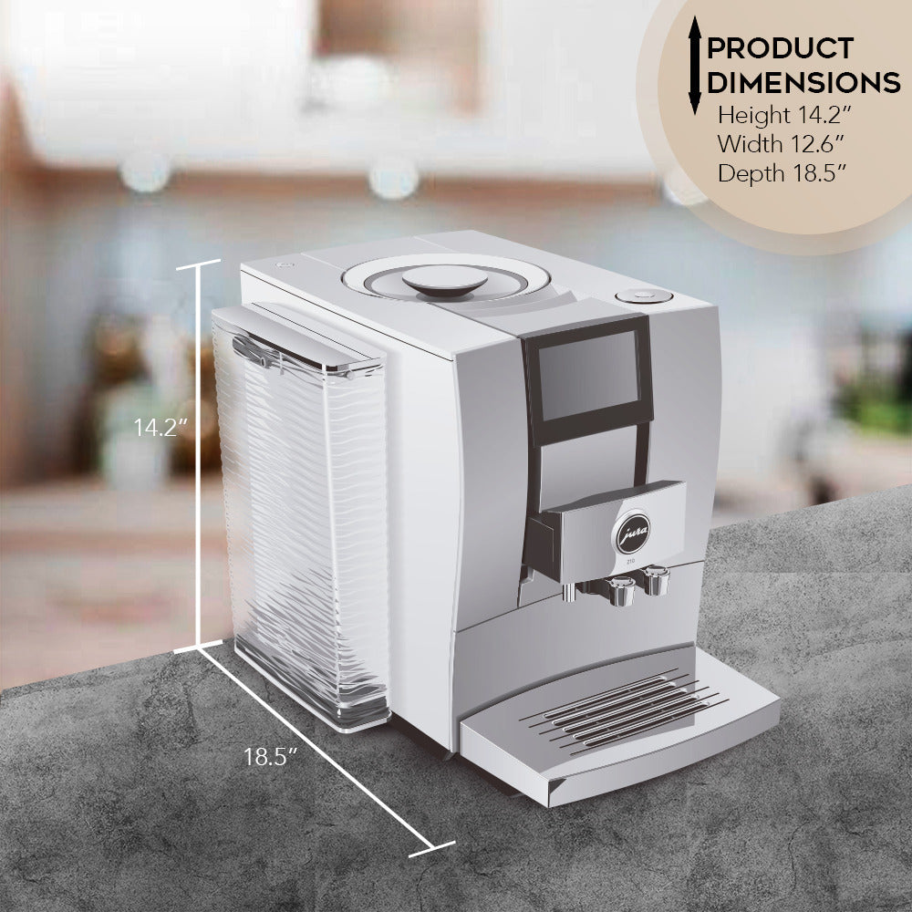 Jura Z10 Coffee Machine for Hot and Cold Coffee (Aluminum White) Bundle