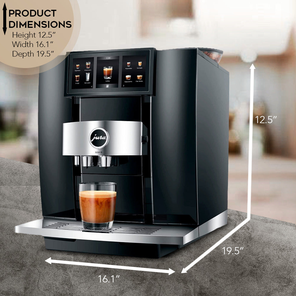 Jura GIGA 10 Automatic Espresso Machine Diamond Black Bundle (Open Box)