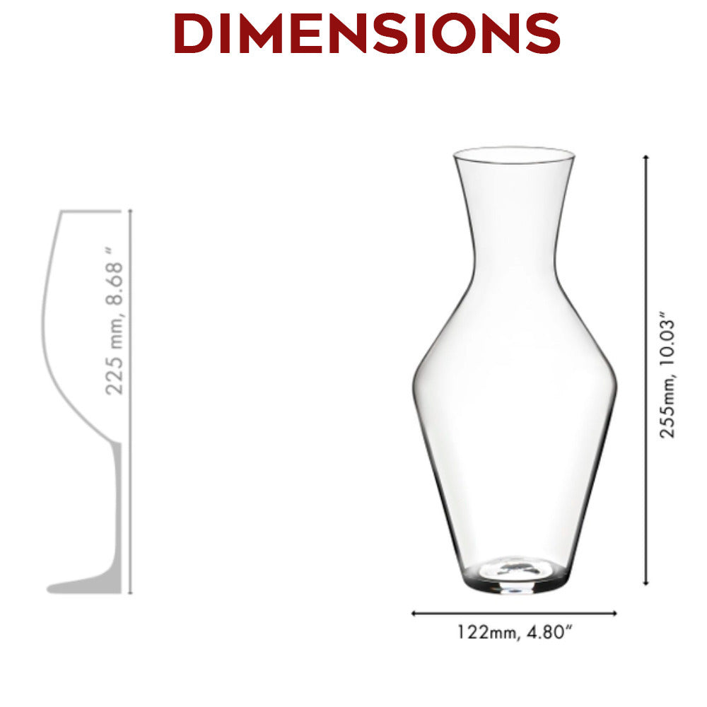 Riedel Veloce Decantes Bundle with Large Microfiber Polishing Cloth Bundle