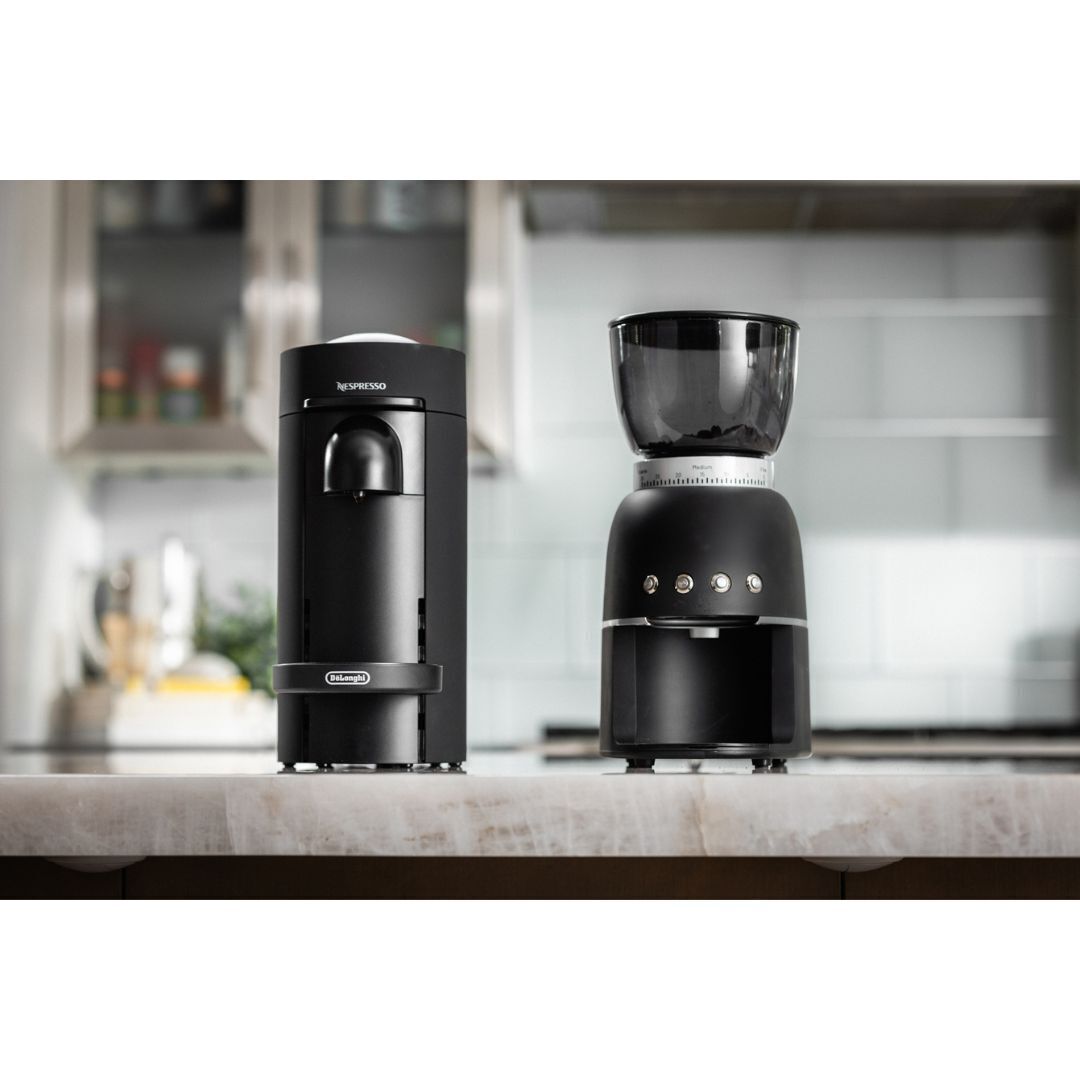 PodMkr Grinder with Reusable Stainless Steel Pods for Nespresso Vertuo