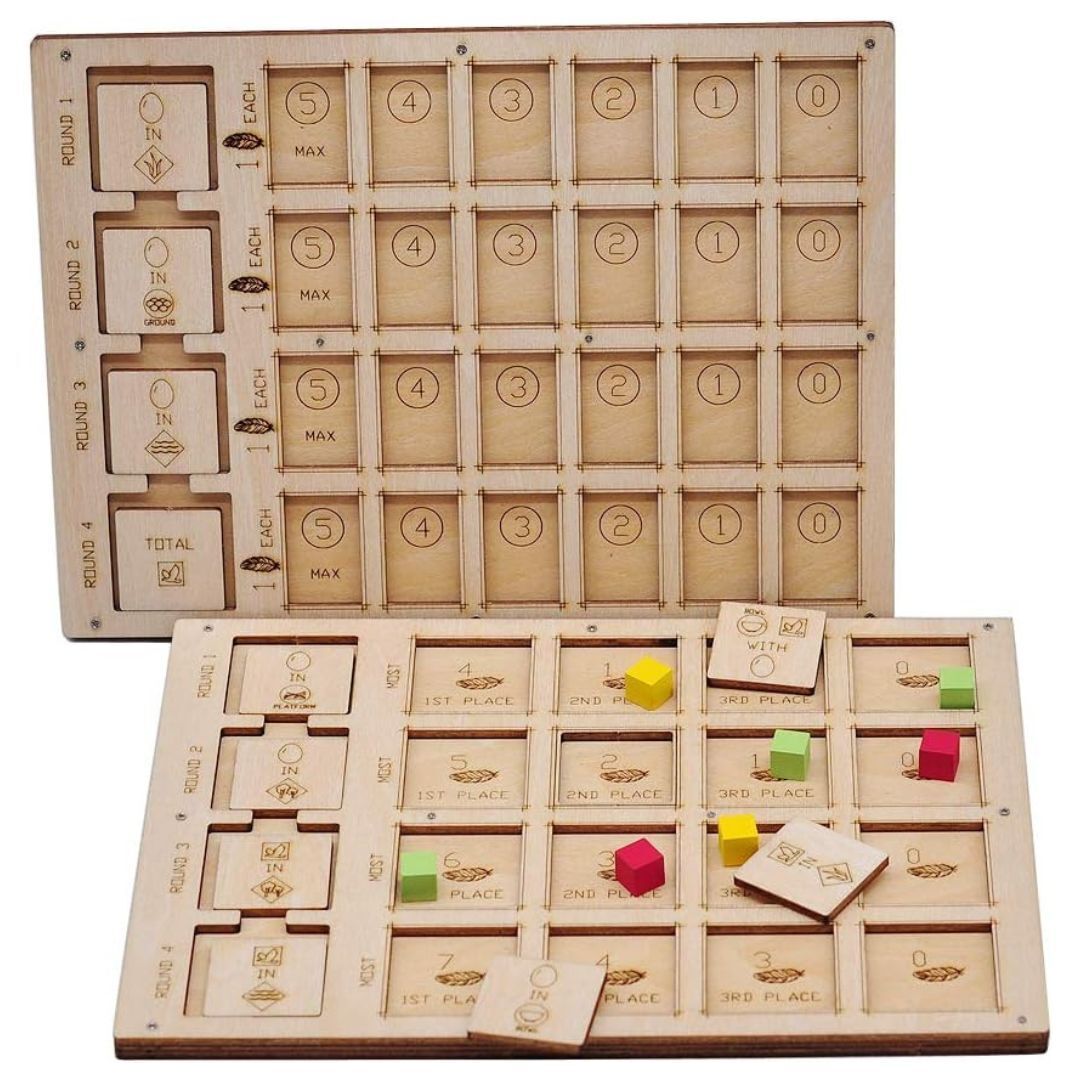 Wingspan Objective Scoreboard Wooden Laser Cut Goal Board