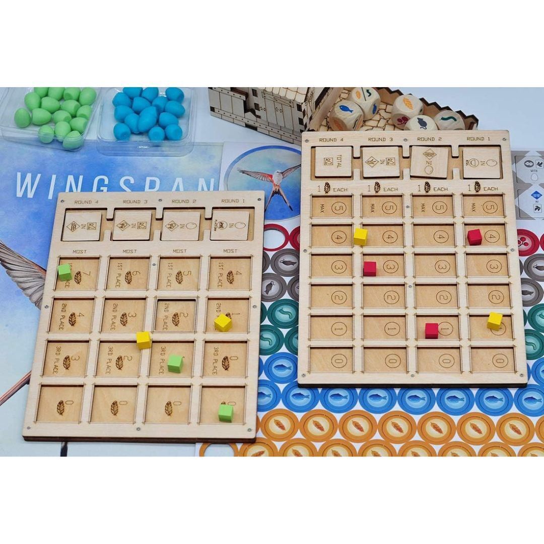 Wingspan Objective Scoreboard Wooden Laser Cut Goal Board