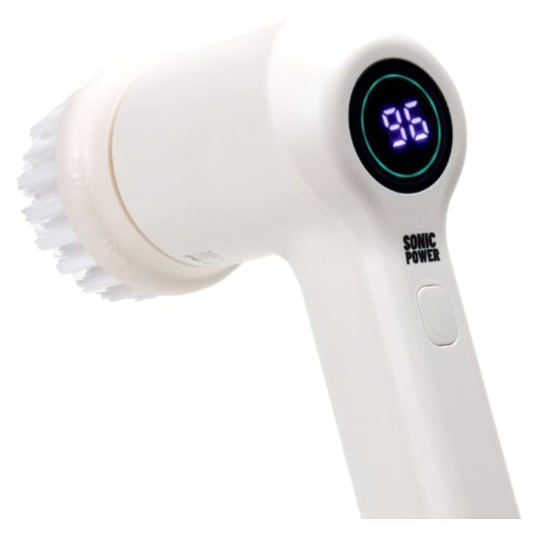 SonicPower Electric Multi-Function Hand-Held Spin Scrubber with LED Display