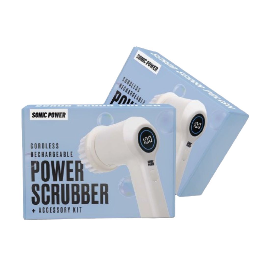 SonicPower Electric Multi-Function Hand-Held Spin Scrubber with LED Display