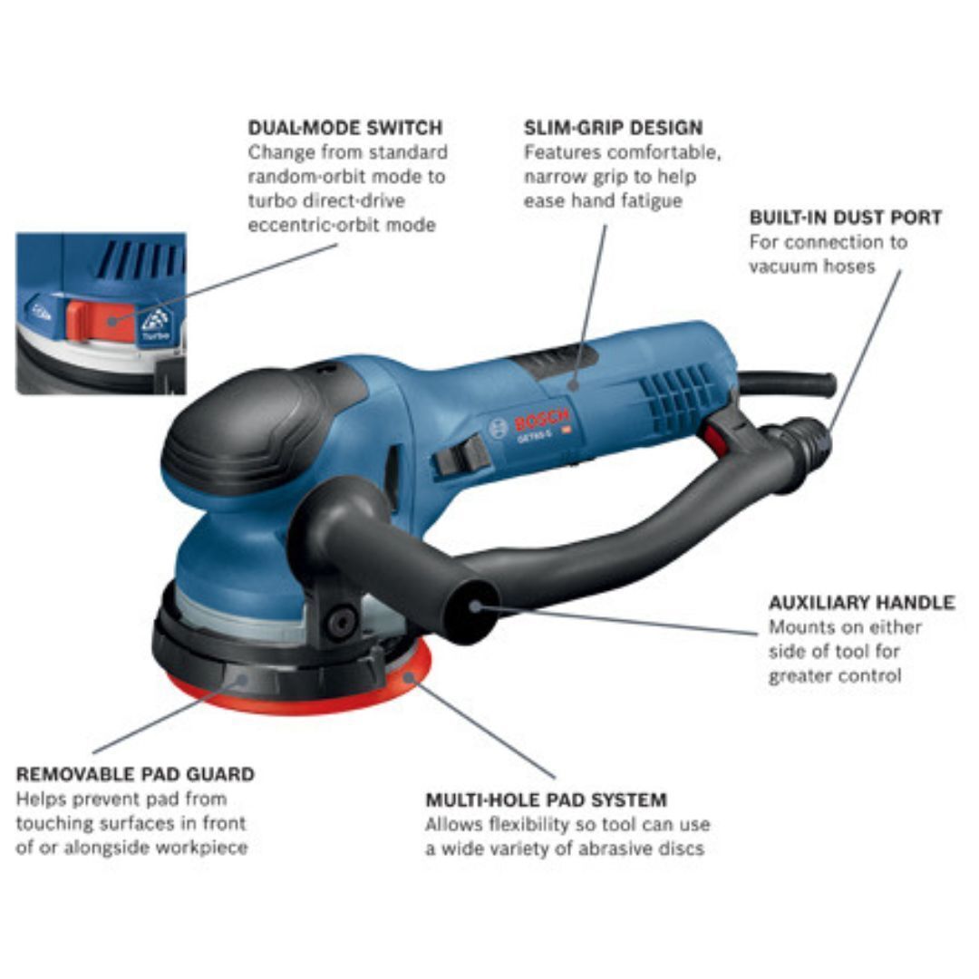 BOSCH GET65-5N 5 In. Dual-Mode Orbital Sander